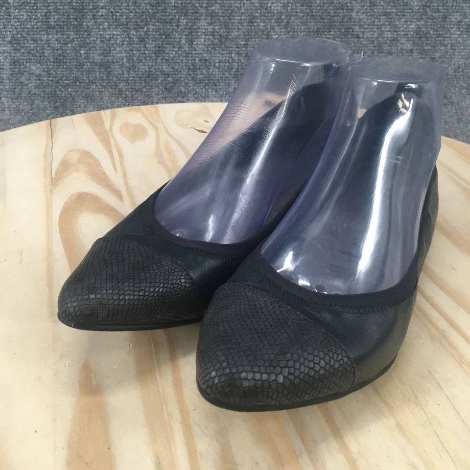 Zapatos Tamaris para mujer 37 Baja Ballet planos cuero negro punta puntiaguda informales Foto 3 de 4