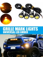 4pcs LED Amber Grille Lights Kit Universal For Ford Truck SUV SVT Raptor Style