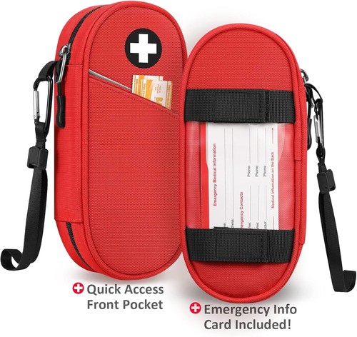 EpiPen Medical Carrying Case Insulated Travel Medication Organizer Bag Emergency - Picture 4 of 10