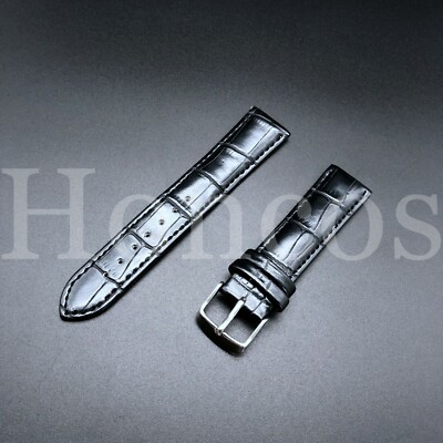 18MM ITALIAN LEATHER WATCH STRAP BAND FOR FRANCK MULLER 5850 WATCH 18/16MM BLACK