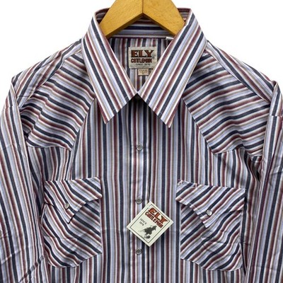 Vintage 1990s Ely Cattleman Pearl Snap            Western Shirt Men XL Deadstock