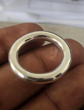 925 Sterling Silver Thick Stacking Ring Chunky Full Round Plain Band Wedding Rin