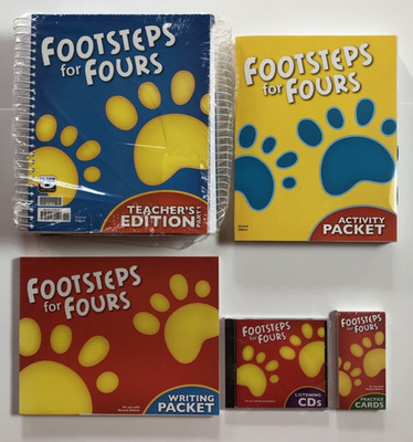 BJU Bob Jones K4 FOOTSTEPS FOR FOURS Set Student Activity Teacher Edition Kit