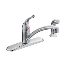 Moen Chateau Chrome Single-Handle Lever Centerset Kitchen Faucet w/ Side Sprayer