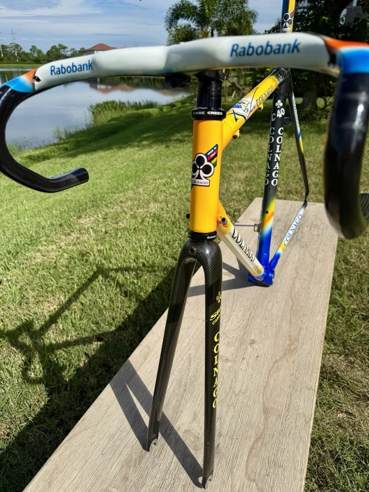 Colnago C-40 Carbon Frame Set, Team Rabobank, 56cm, Vintage Colnago w/ Bar/Stem - Image 4 of 4