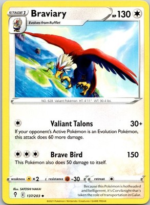 Braviary - 137/203 Evolving Skies - Pokemon
