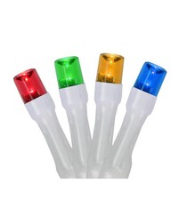 Northlight 20 B/O Multi-Color LED Wide Angle Christmas Lights - White Wire