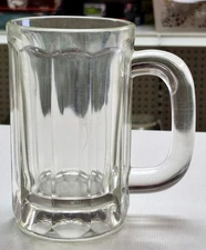 Clear Glass Beer Mug 16 oz Heavy Duty Large Handle Classic Design
