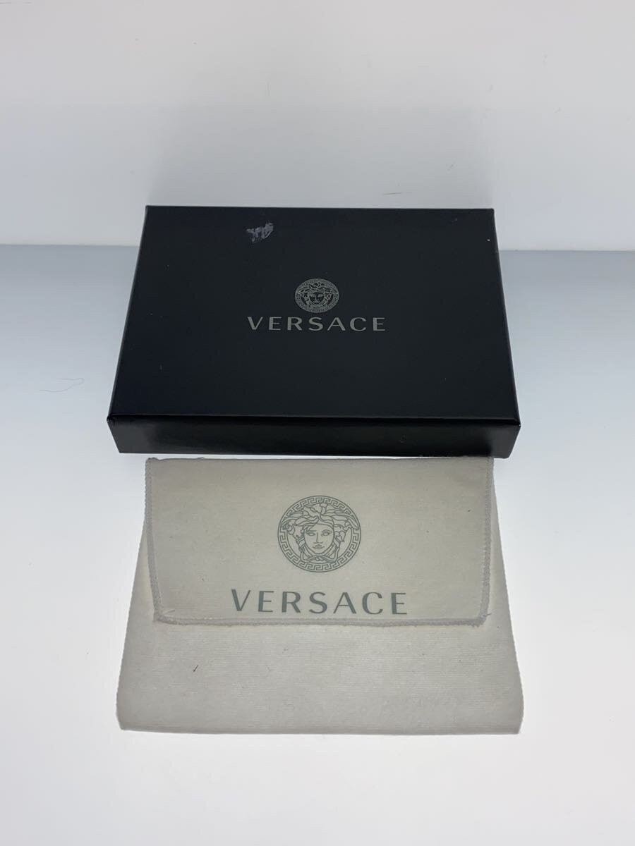 VERSACE Card Case Leather Black Print Men's thumbnail 5
