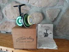 Old MYCO Swiss Whiz CHALLENGER Spinning Fishing Reel, Box,papers C.1953