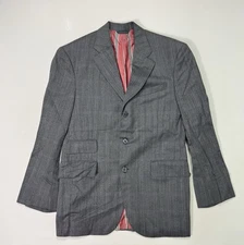 Brooks Brothers Golden Fleece Bespoke Men's Blazer 38" Chest Grey Blue Plaid