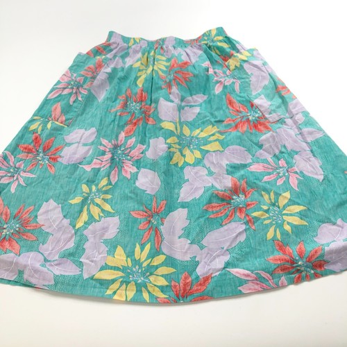 Conjunto de falda camisa hawaiana pequeña vintage con botones para mujer Reyn Spooner (se adapta a 28 pulgadas) - Imagen 8 de 19