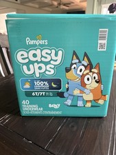 Pampers 40 Pack Easy Up Bluey Boy's 6T/7T Disposable Baby Diapers