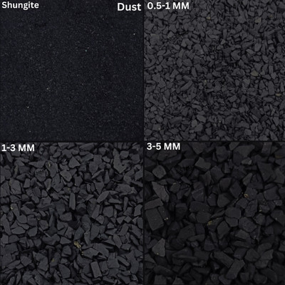 Natural Crushed Shungite  All Size For Woodworking Inlay, Ring Inlay, Resin Art