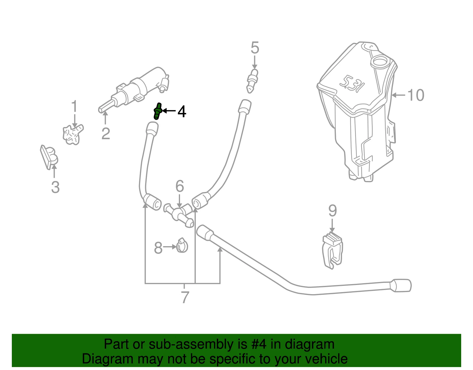 Genuine BMW Washer Hose Connector 61-67-8-377-456