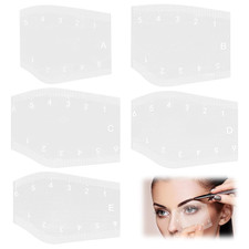 5PCS Eyebrow Stencils Ruler, Eyebrow Mapping Tool Set with Flexible Rulers for P