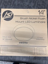 LED Flush Mount ceiling Light   Brushed Nickel 3000 K dimmable 4-pack