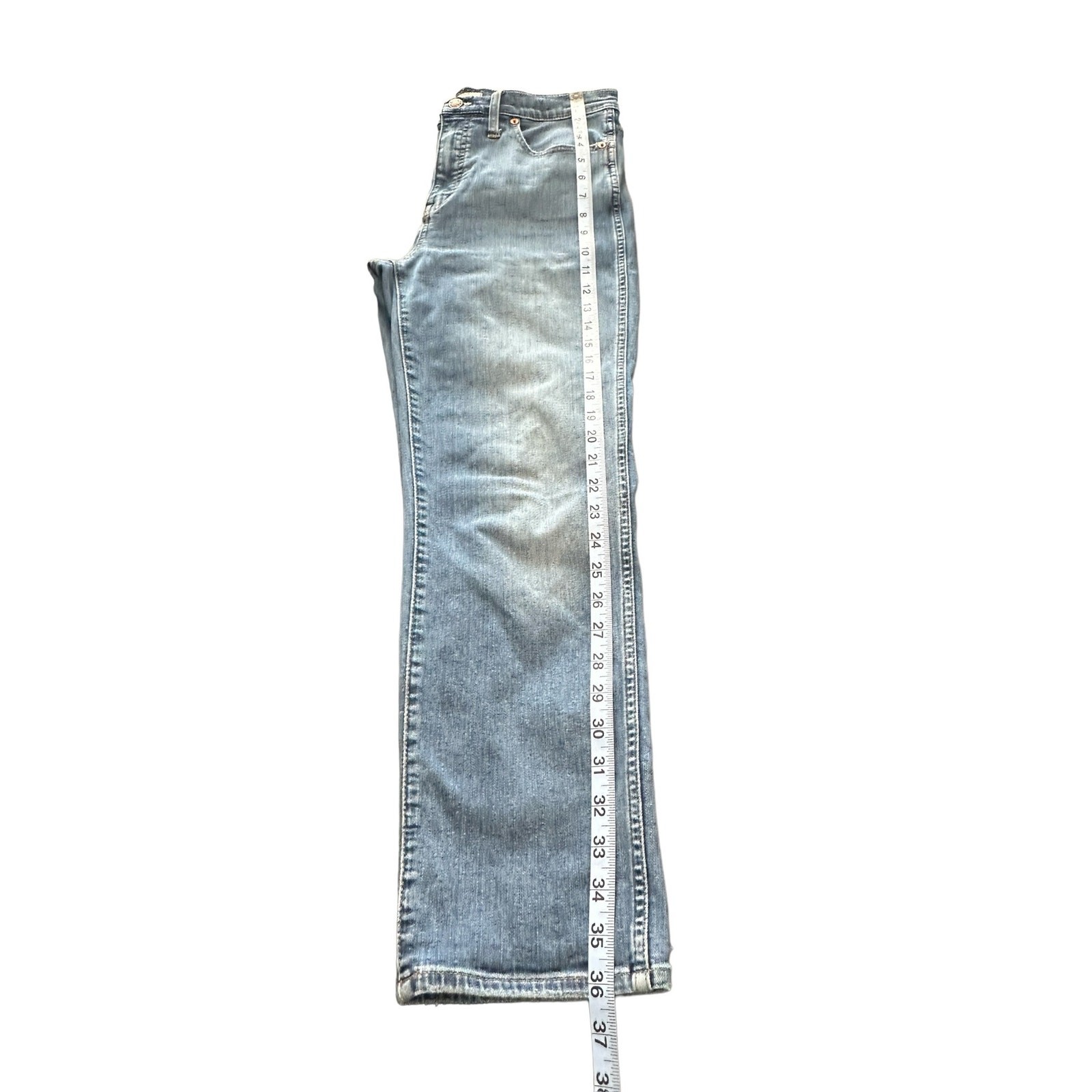 Madewell Basic Dearham Medium Wash Stovepipe Stra… - image 12