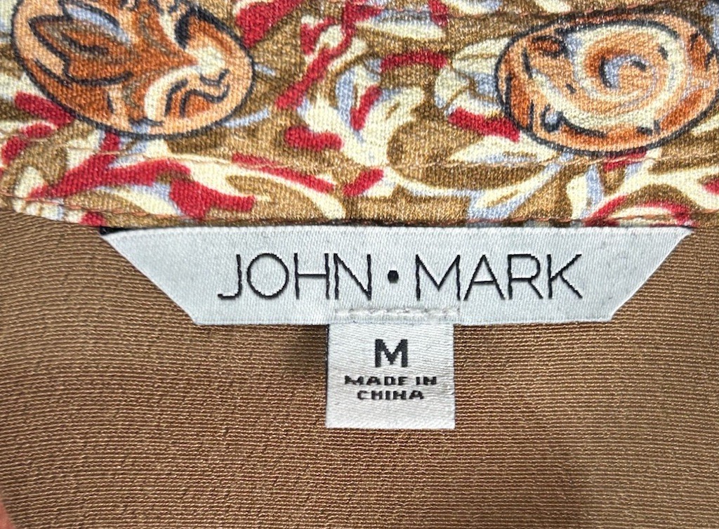 John Mark Patchwork Floral Embroidered Button Up … - image 6