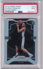 2019 Panini Prizm NBA No. 293 Keldon Johnson Rookie Silver Prizm PSA 9 Mint