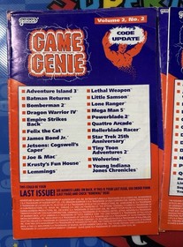 NES Game Genie W/ Code Books & Update Pamphlets Volume 1 & 2