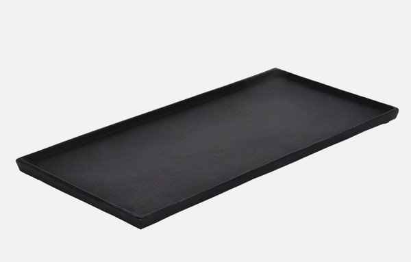 Dekotablett Schwarz Tablett Zum Dekorieren Deko Serviertablett Aus Metall Neu-image