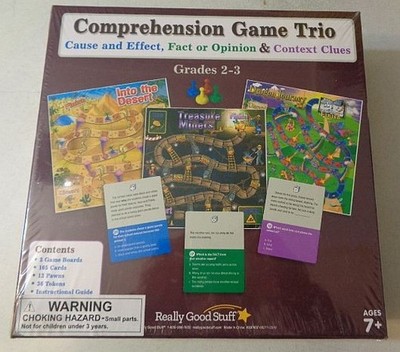 Really Good Stuff Comprehension Game Trio - Homeschool/ Learning Grades 2-3 NEW