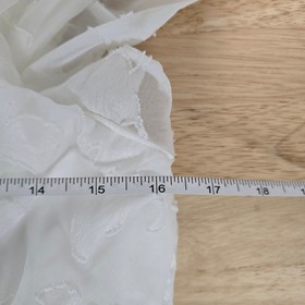 NWT Lulus White Burnout Lace Ruffle Plunge Neck Tie Waist Mini Dress Size Large