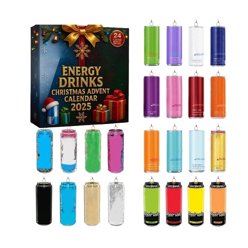 Christmas Countdown Monster Energy Drinks Advent Calendar 24 Days 2D Blind Boxes - Image 3 of 4