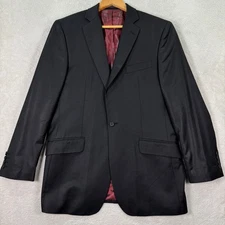 Ted Baker Endurance Black Wool Blazer Jacket Mens 40R Casual Preppy Stretch GUC