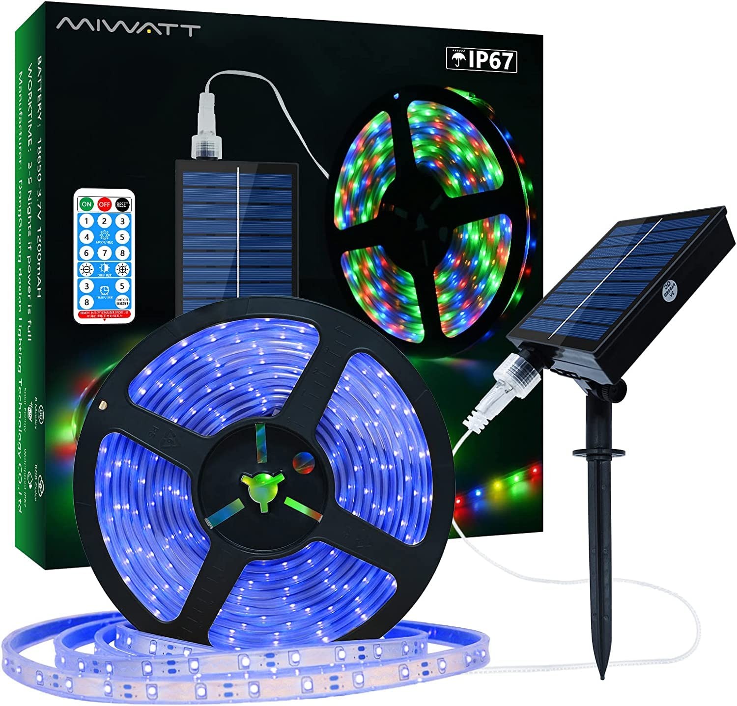 Striscia LED Solare da Esterno in PVC con Telecomando e Timer - Top Qualità