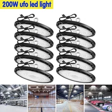 10 Pack 200W UFO Led High Bay Light Commercial Industrial Warehouse Factory Shop