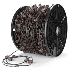 DELight 1000Ft C9 Christmas Light Spool Set Commercial UL Listed Light Sockets
