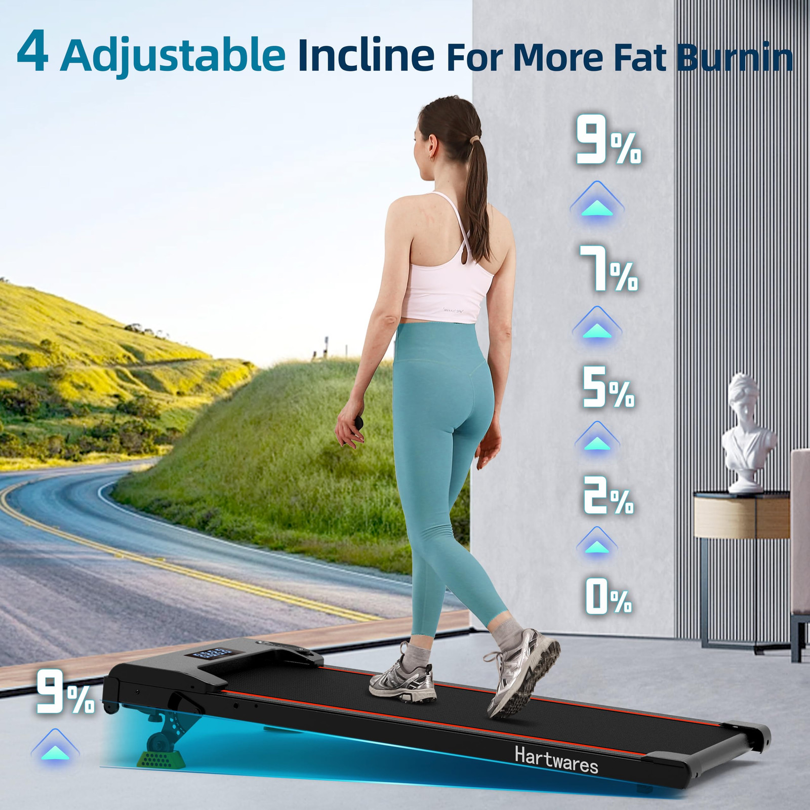 Treadmill with Incline Walking Pad Treadmill, Treadmills for Home Under Desk ...
