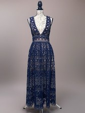 IVIVI NastyGal "In Lace of Emergency" Crochet Maxi Dress NWT Sz M