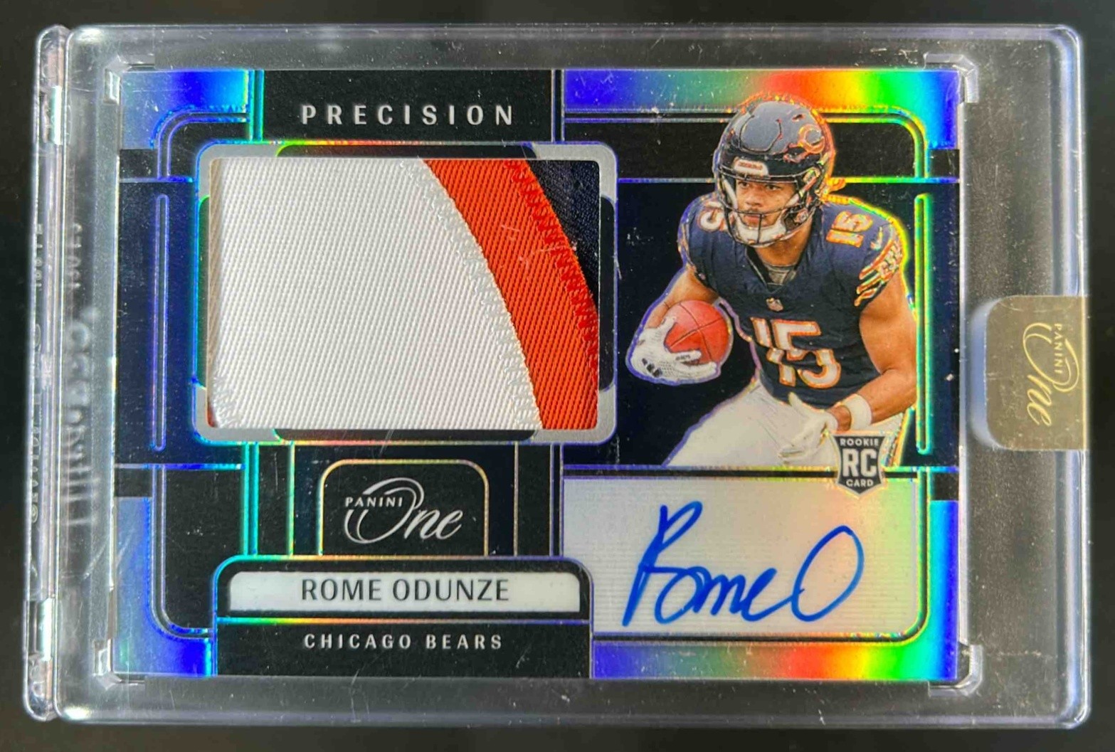 2024 Panini One Rome Odunze Precision Rookie Patch Auto RC Rookie #25/99 Bears