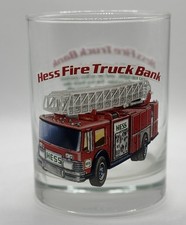 1986 Hess Fire Truck Bank~ Classic Truck 1996 Series Collector Glass HESS