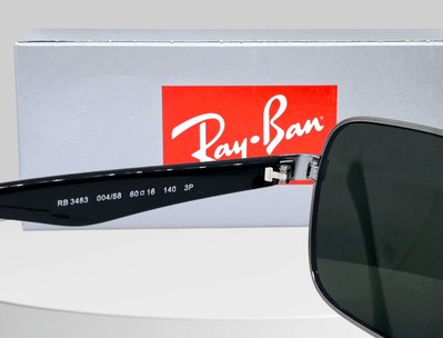 RAY BAN gunmetal/green POLARIZED RB3483 004/58 60 sunglasses NEW