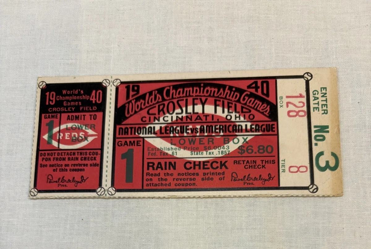 専用 チケット Baseball 1940 Year Vintage Sports Ticket Stubs for sale | eBay