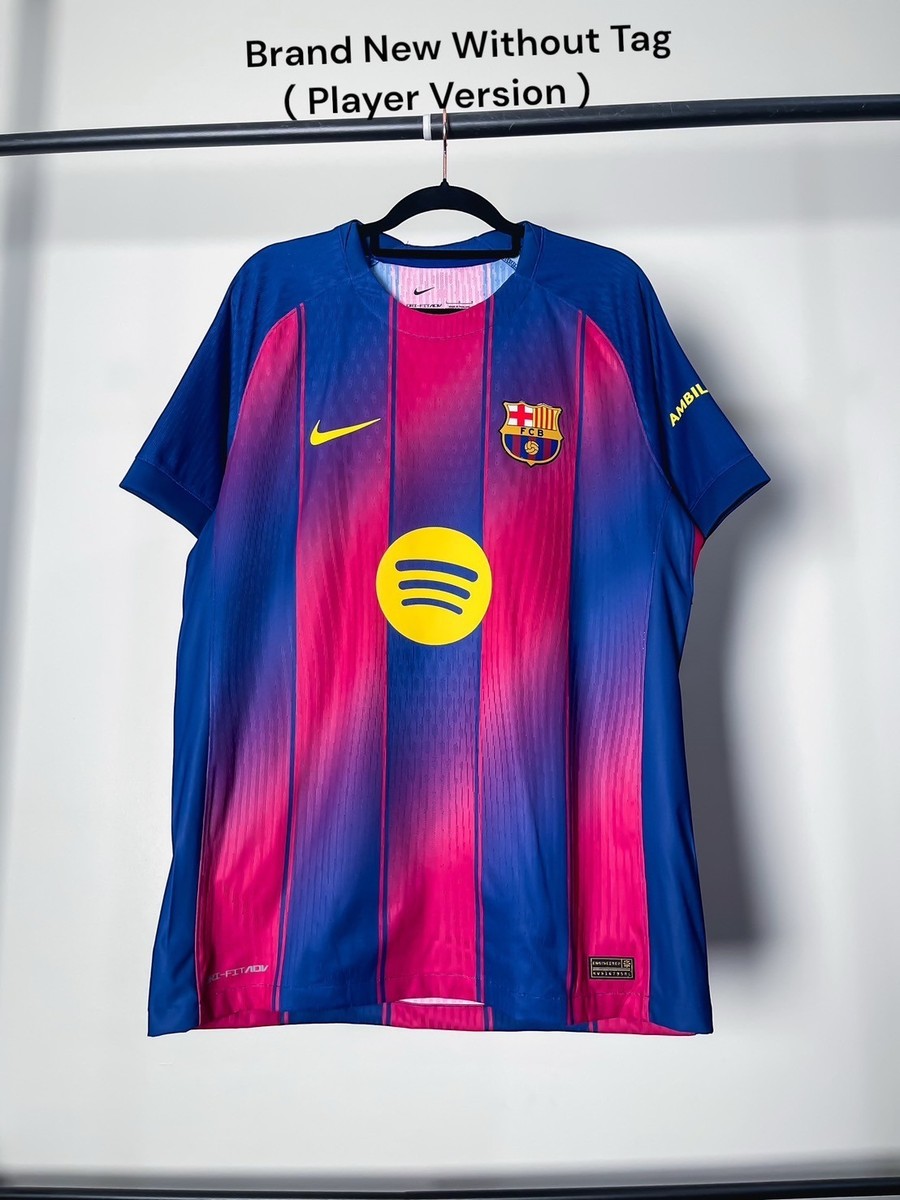 FC Barcelona 2025-2026 Home Player Version BNWOT Without Tag Size M🔥💀