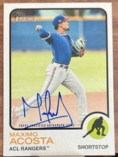 2022 Topps Heritage Minor League Edition Real One Maximo Acosta #ROA-MA Auto