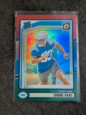 2024 Donruss Optic Rated Rookie 332 RC Sione Vaki Red & Green-Preview Lions 