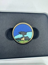 Kraken Golf 2024 Pebble Beach ball marker rare brass leather inlay 