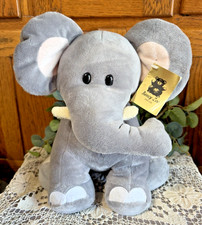 VTG Fancy Zoo 10" Sitting Elephant Plush Huggable Animal Toy 2004 Floppy Ears