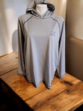Vineyard Vines Performance Long Sleeve Hooded Top Men's Size MEDIUM Gray