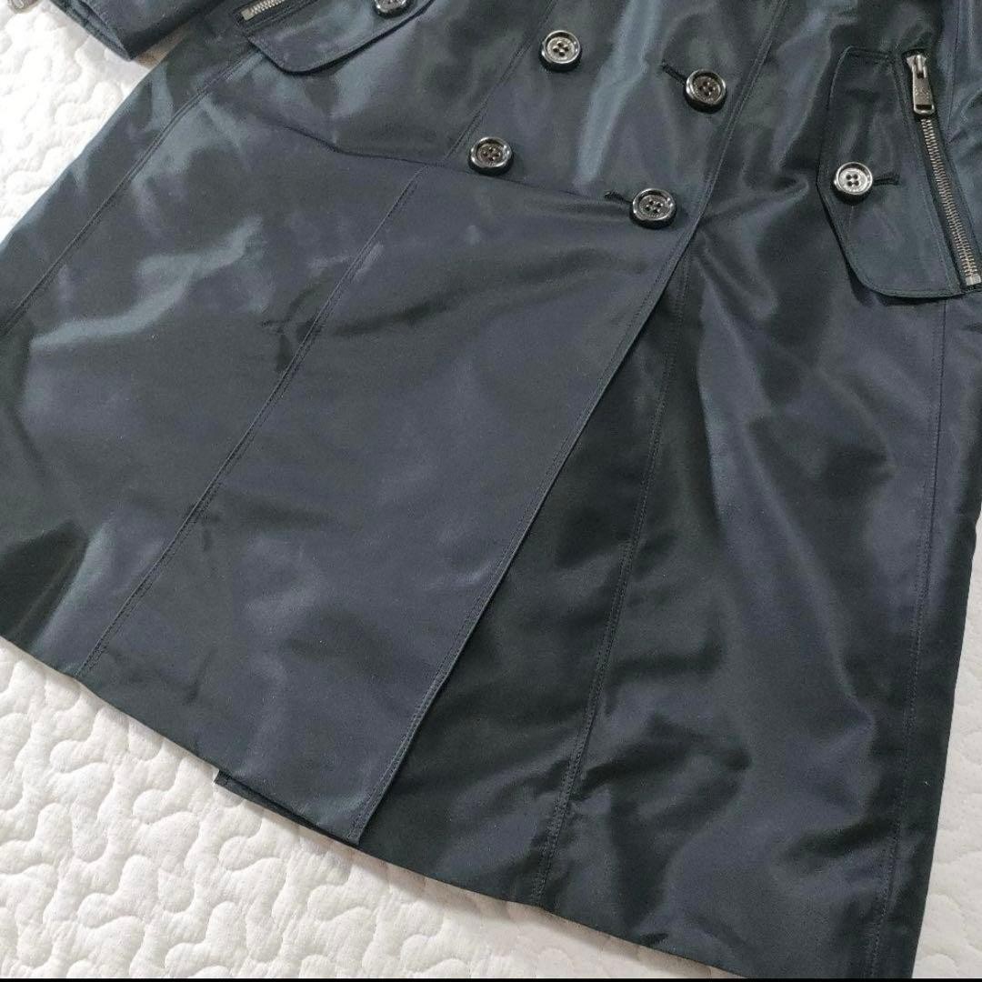 Burberry London Trench Coat Black Wool L US 12 40in (103cm) Excellent thumbnail 5