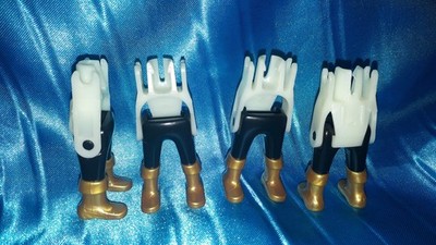 Playmobil Ritter 4 x Beine schwarz Inlet Stiefel gold Set top