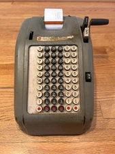 Vintage Adding Machine Calculator With Paper Roll Register
