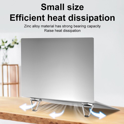 Invisible Laptop Folding Bracket Tablet Notebook Metal Non Slip Stand Heat GDB - Afbeelding 7 van 12