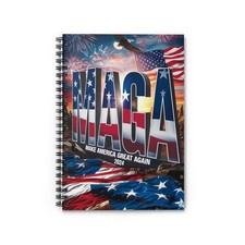 Spiral Notebook - Ruled Line, Make America Great Again Themed MAGA Journal,